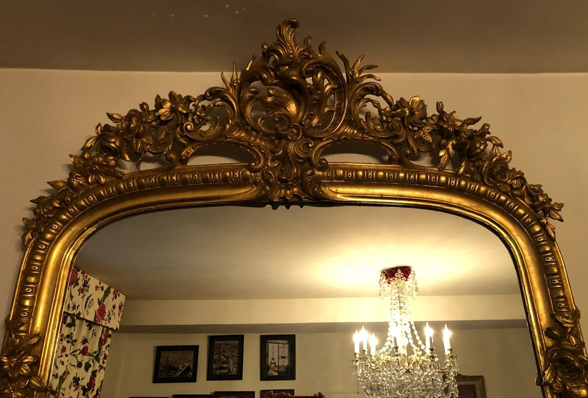 Louis XV Style Gilded Mirror  -photo-2