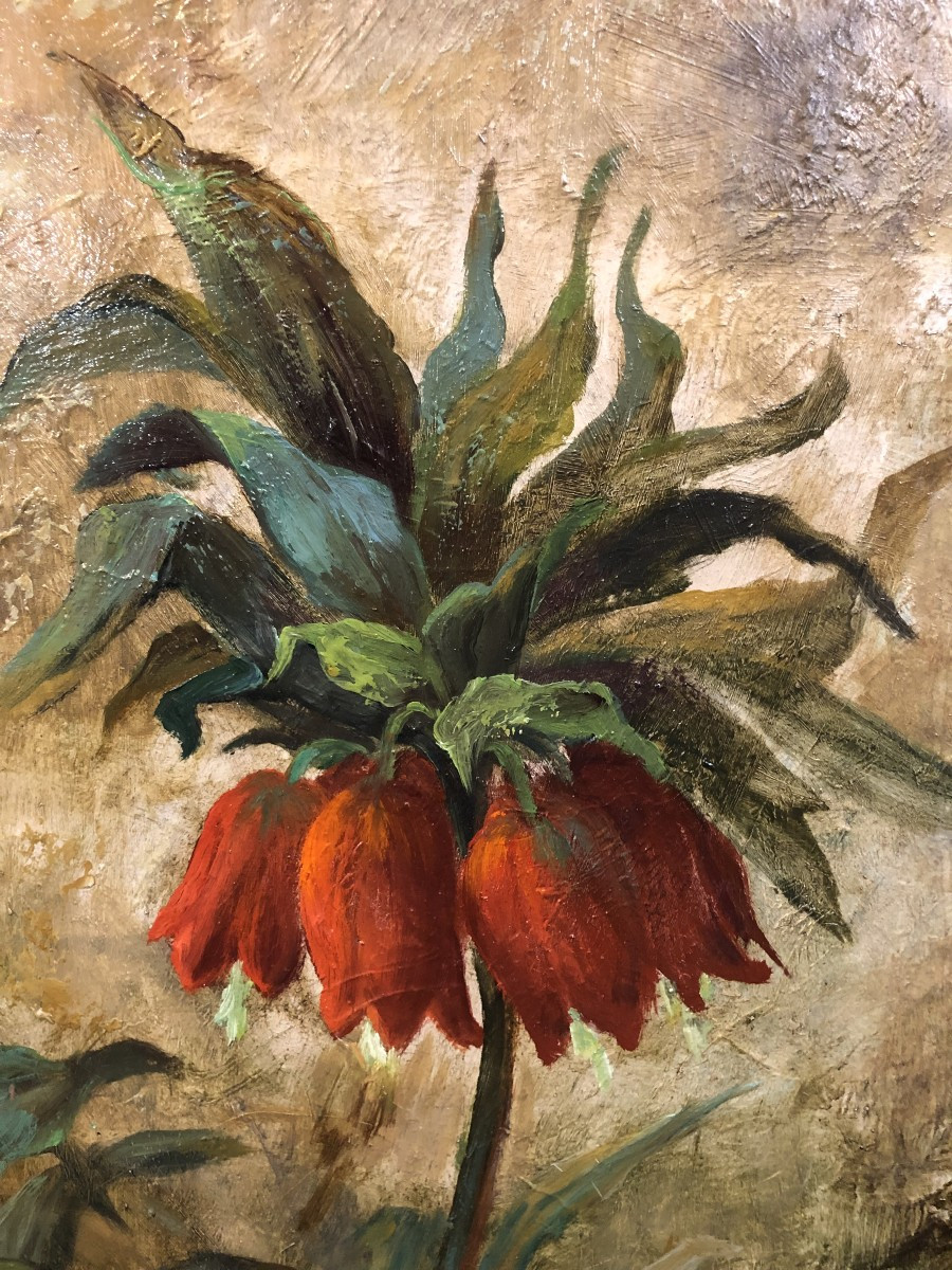 Still Life With Imperial Lilies By Victor Helfenberger Late 40s-photo-1