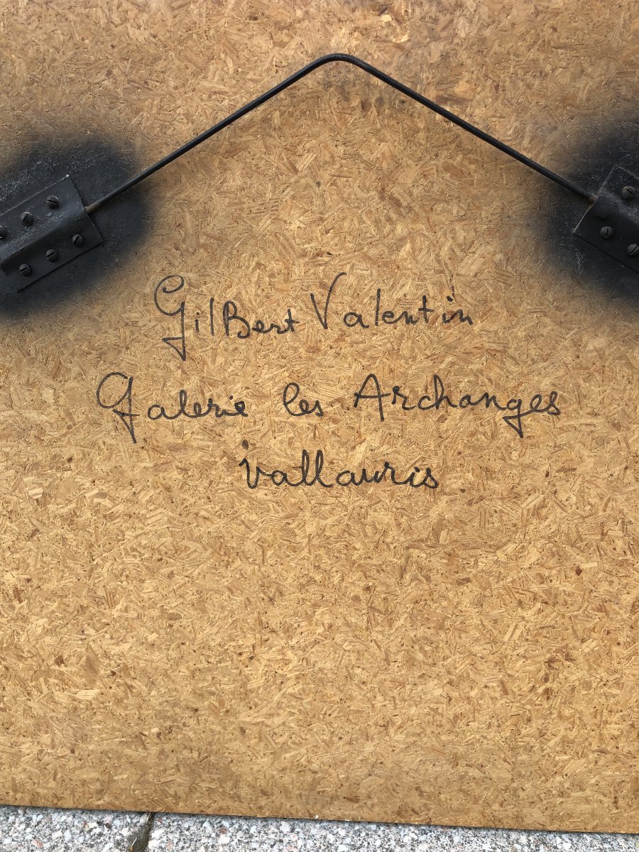 Gilbert Valentin panneau de céramiques Vallauris-photo-3