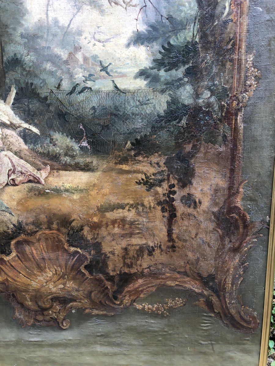 Large 18th-century Decorative Oil-on-canvas Painting In The Style Of Boucher-photo-4