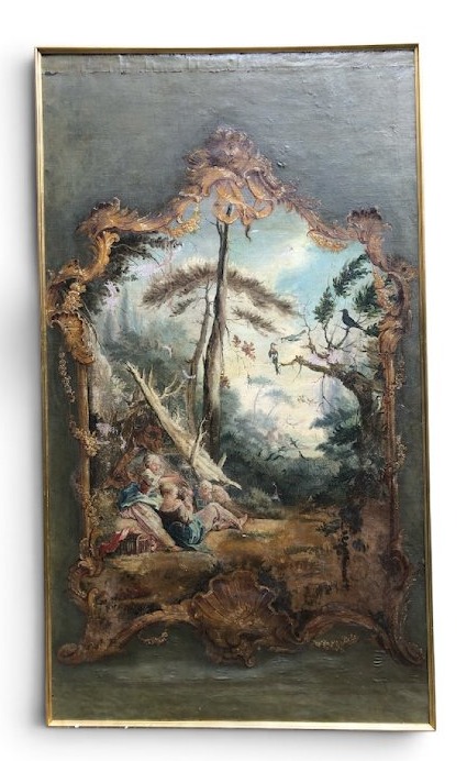 Large 18th-century Decorative Oil-on-canvas Painting In The Style Of Boucher-photo-7