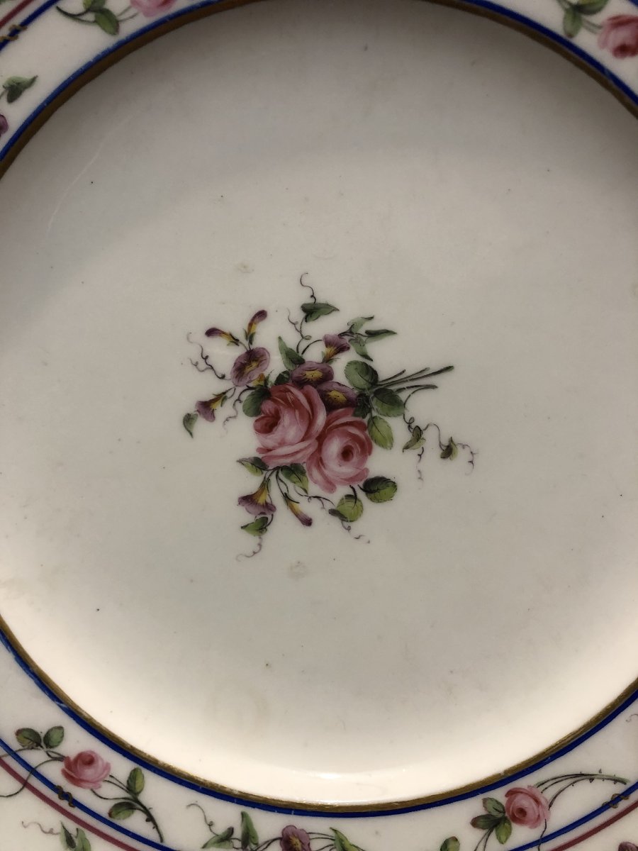 Late 18th-century Sèvres Plate With A Rose Design-photo-3
