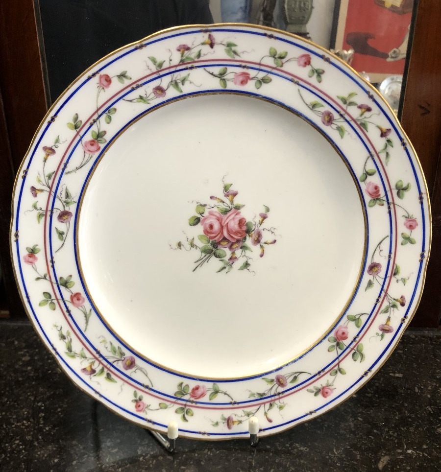 Late 18th-century Sèvres Plate With A Rose Design