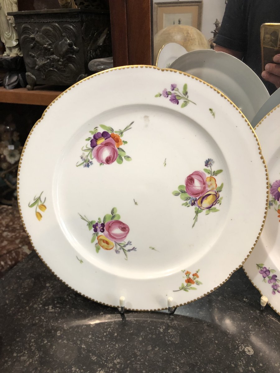 4 18th-century Porcelain Plates, Rue De Thiroux-photo-4