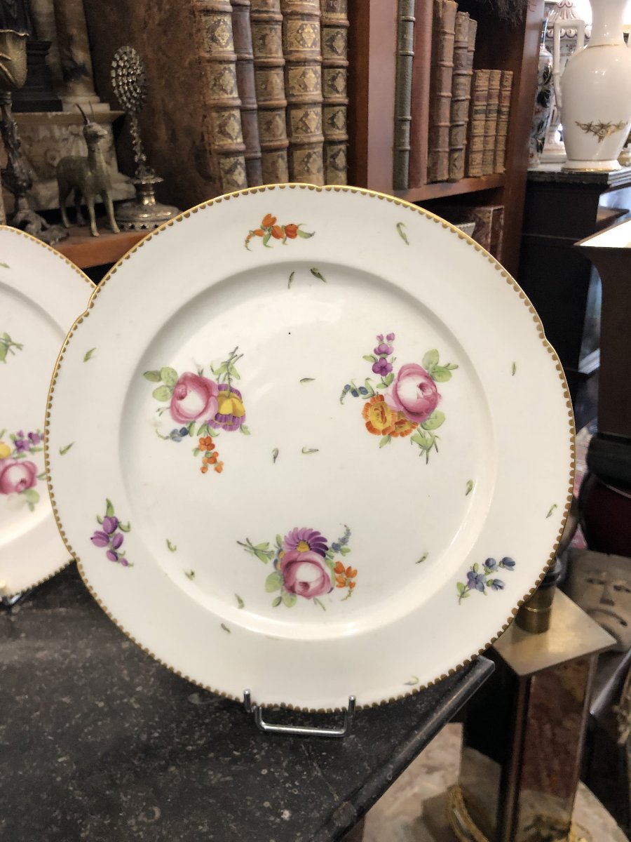 4 18th-century Porcelain Plates, Rue De Thiroux-photo-1