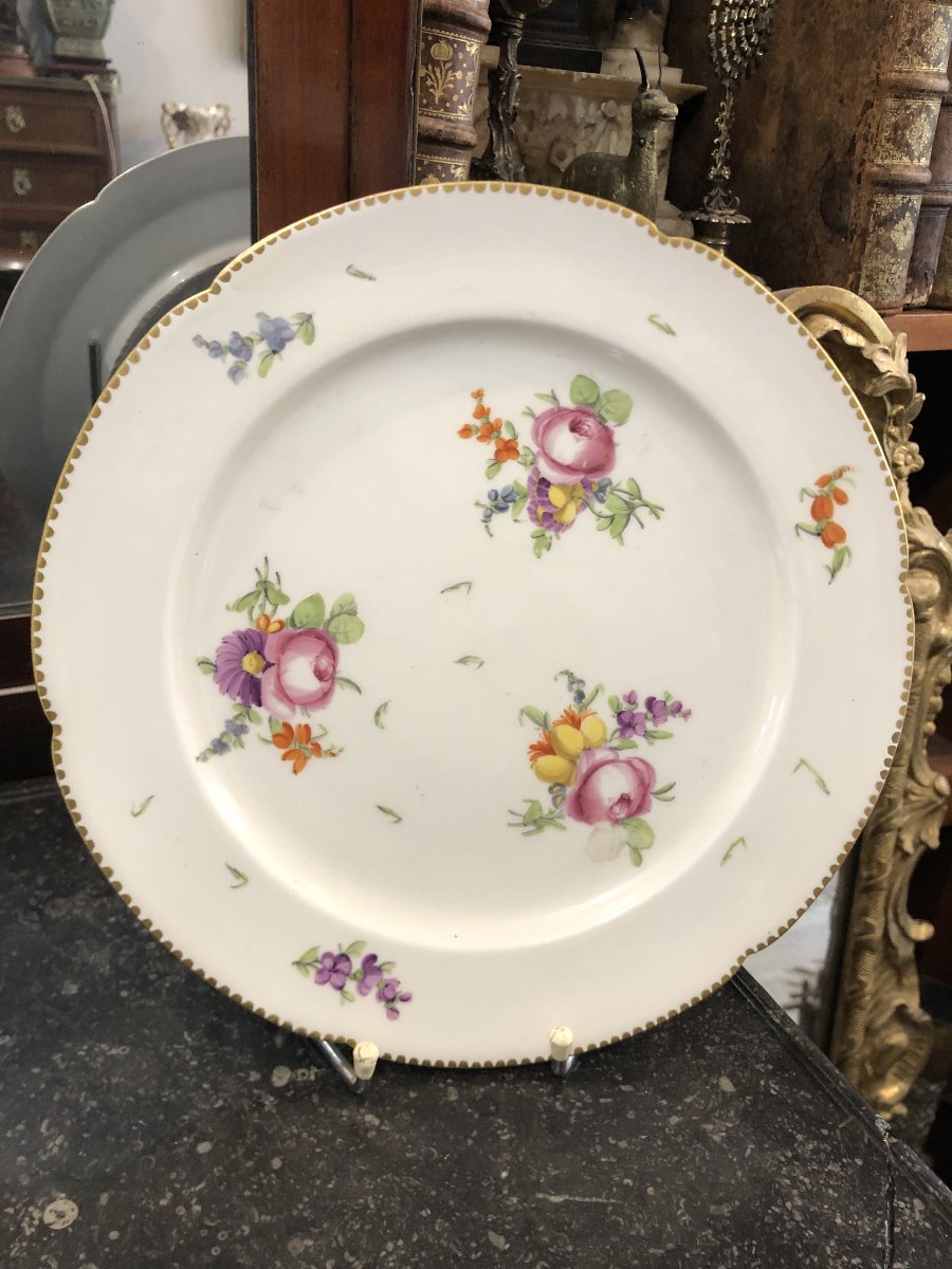 4 18th-century Porcelain Plates, Rue De Thiroux-photo-2