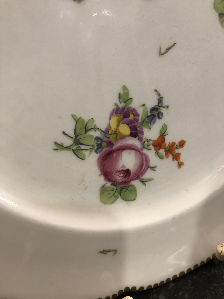 4 18th-century Porcelain Plates, Rue De Thiroux-photo-5