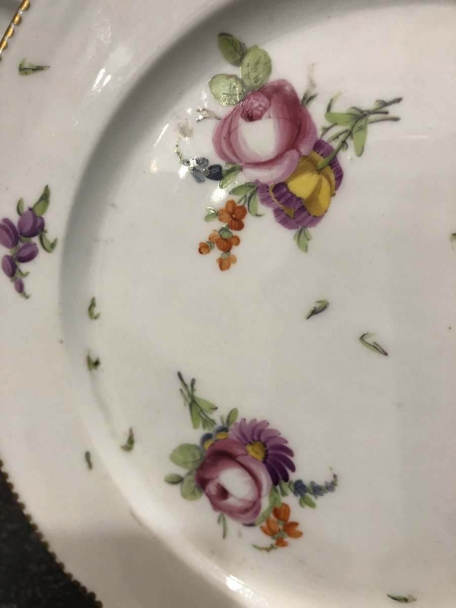 4 18th-century Porcelain Plates, Rue De Thiroux-photo-6