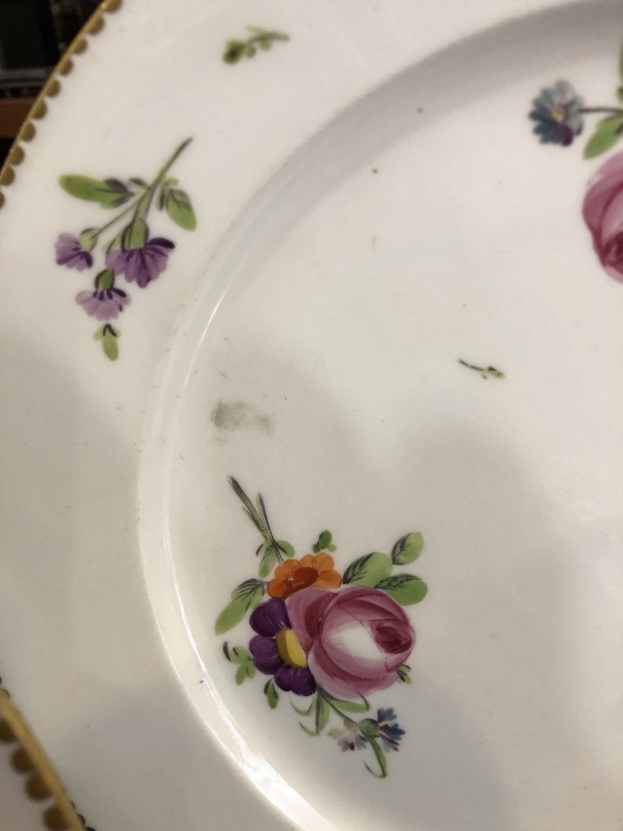 4 18th-century Porcelain Plates, Rue De Thiroux-photo-7