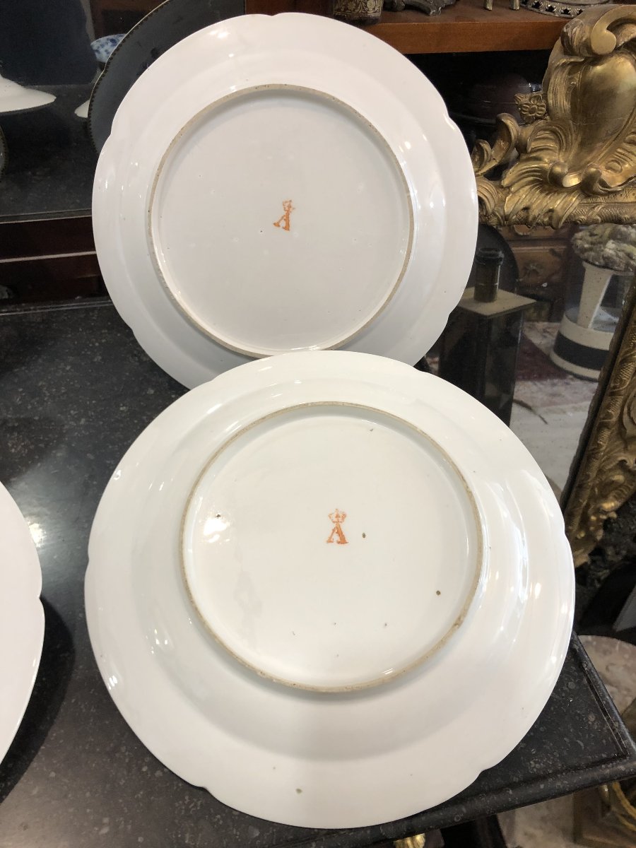 4 18th-century Porcelain Plates, Rue De Thiroux-photo-8