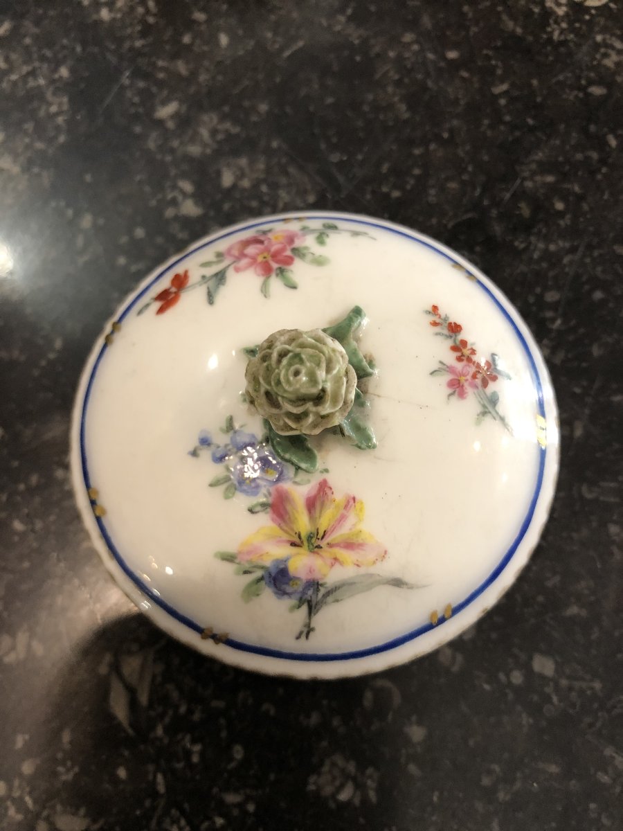 Late 18th-century Sèvres Porcelain Juice Pitcher (slight Crack)-photo-5