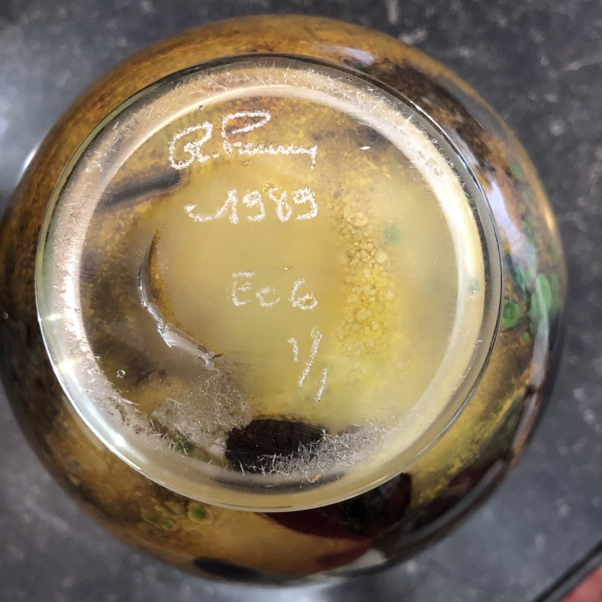 Important Robert Pierini Bottle, Signed And Dated 1989, No. 1/1-photo-5