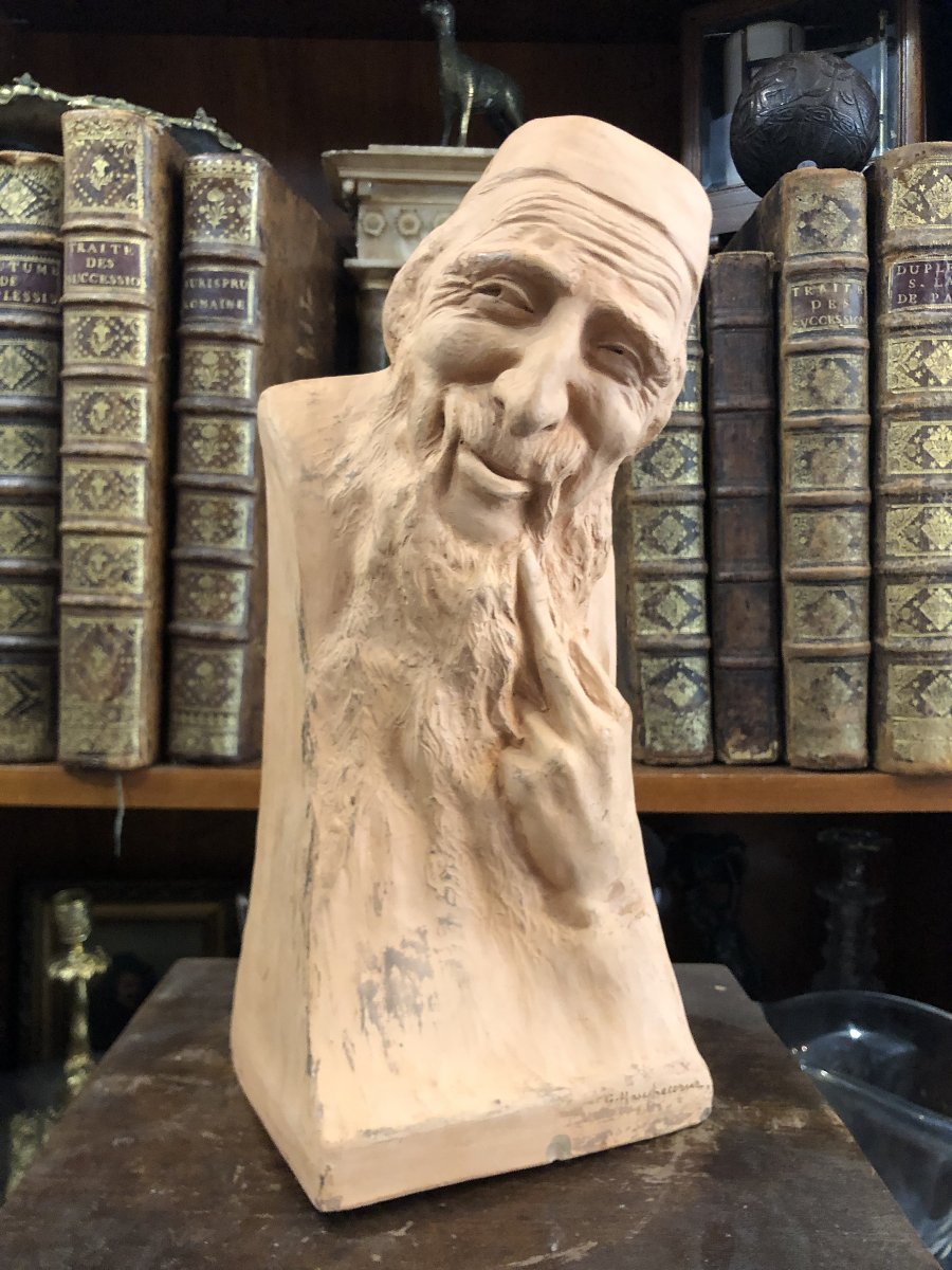 Terres cuite Gaston Hauchecorne "arabe ou chinois?" 