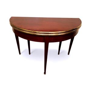 19th Century Mahogany Half-moon Table