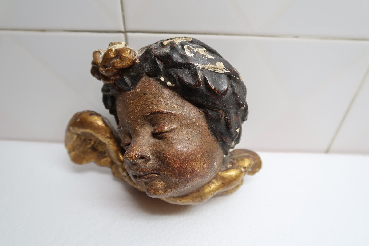 Pair Of Heads Of Cherubs XVIII-photo-4