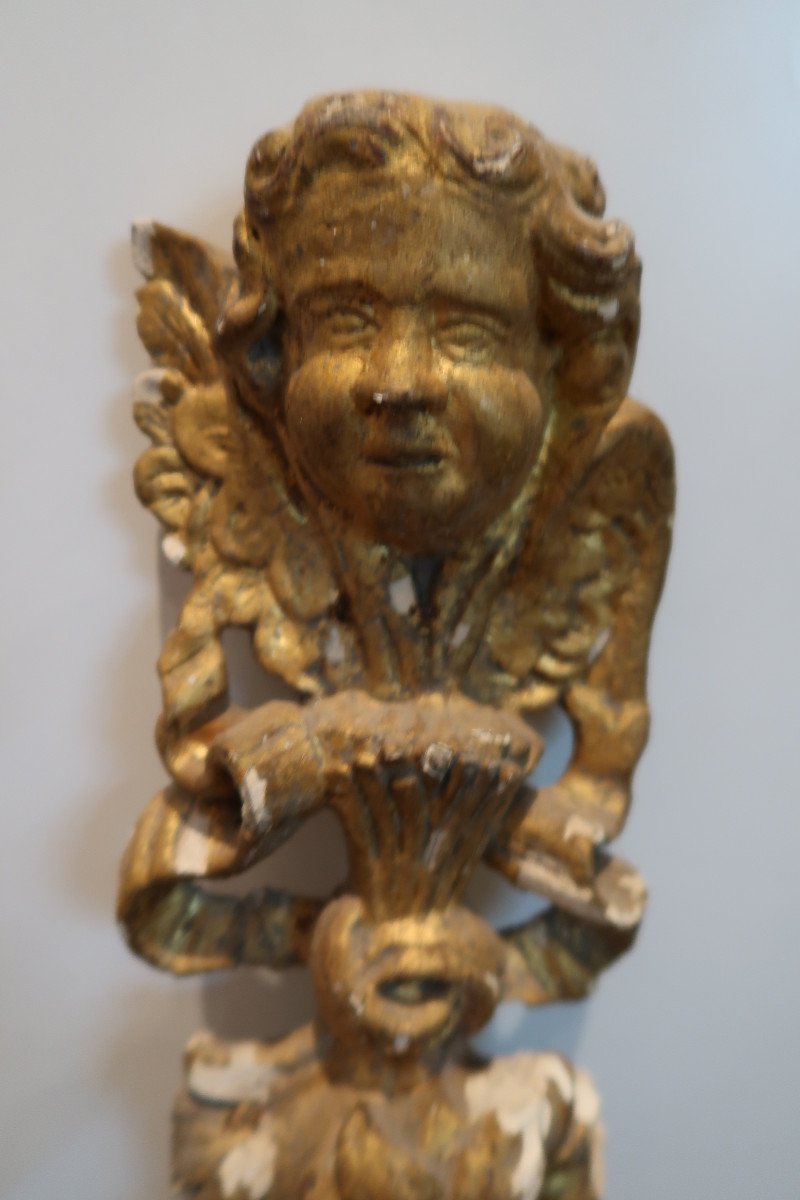 Pair Of Carved Wood Early 18th Century-photo-2