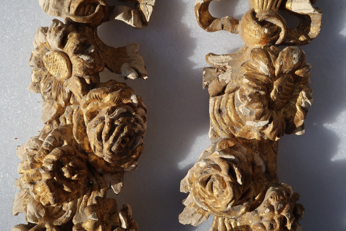 Pair Of Carved Wood Early 18th Century-photo-5