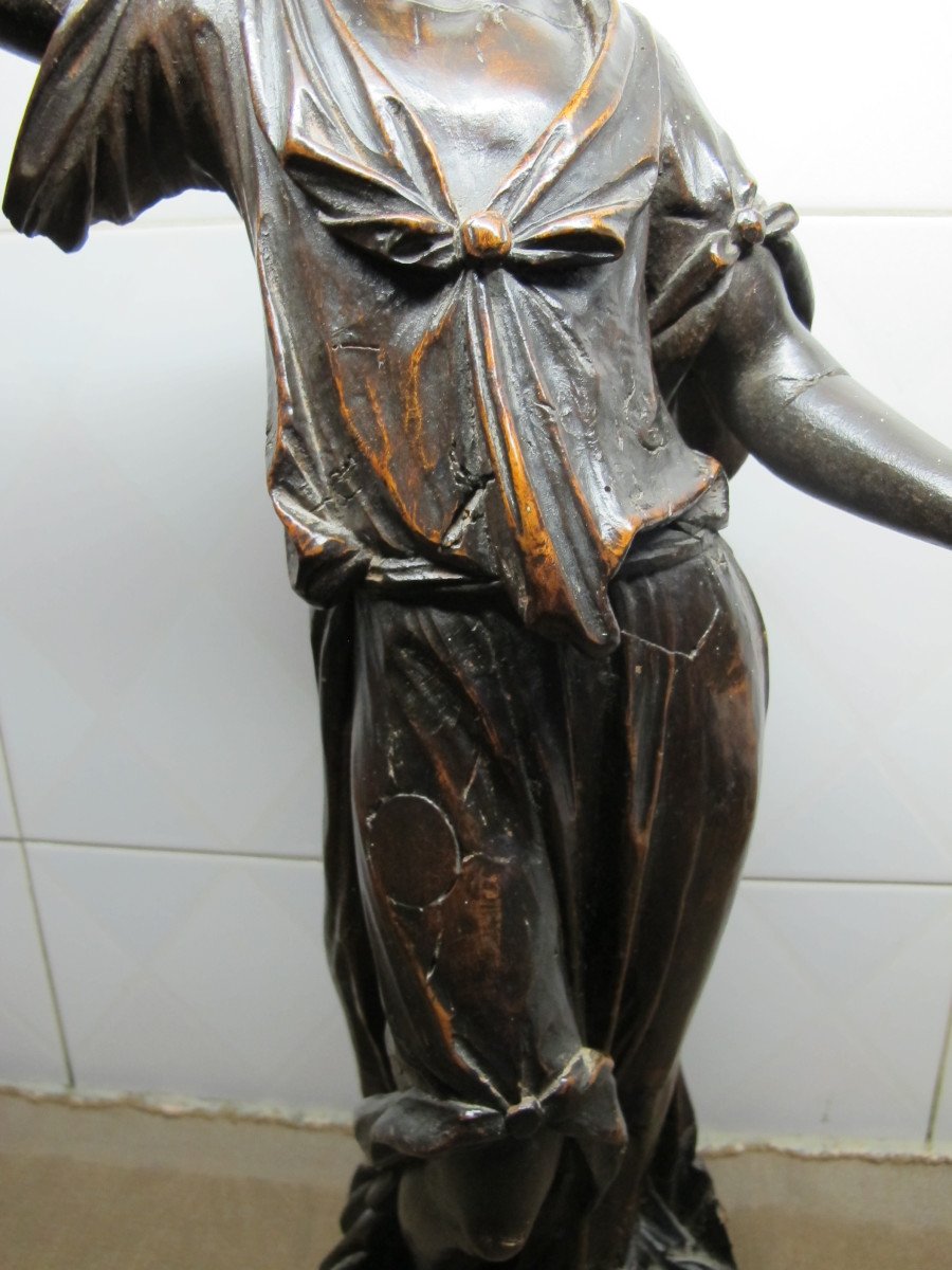 XVII Walnut Statuette-photo-1
