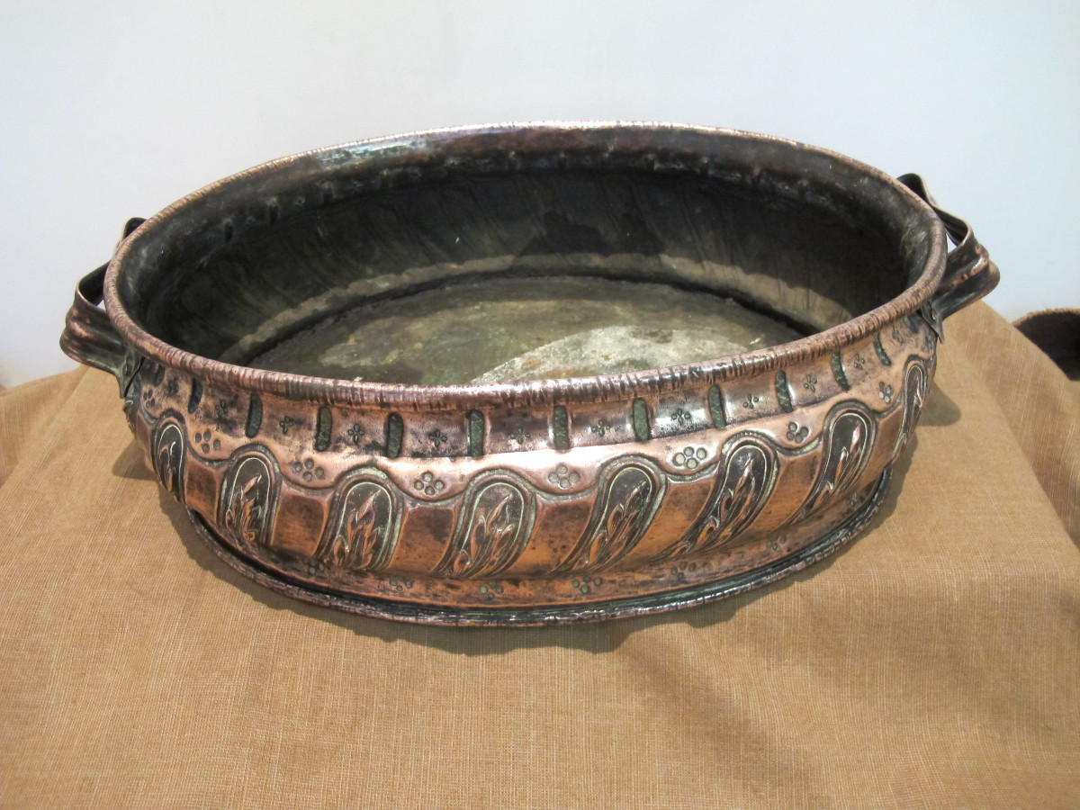 18th Century Pink Copper Basin