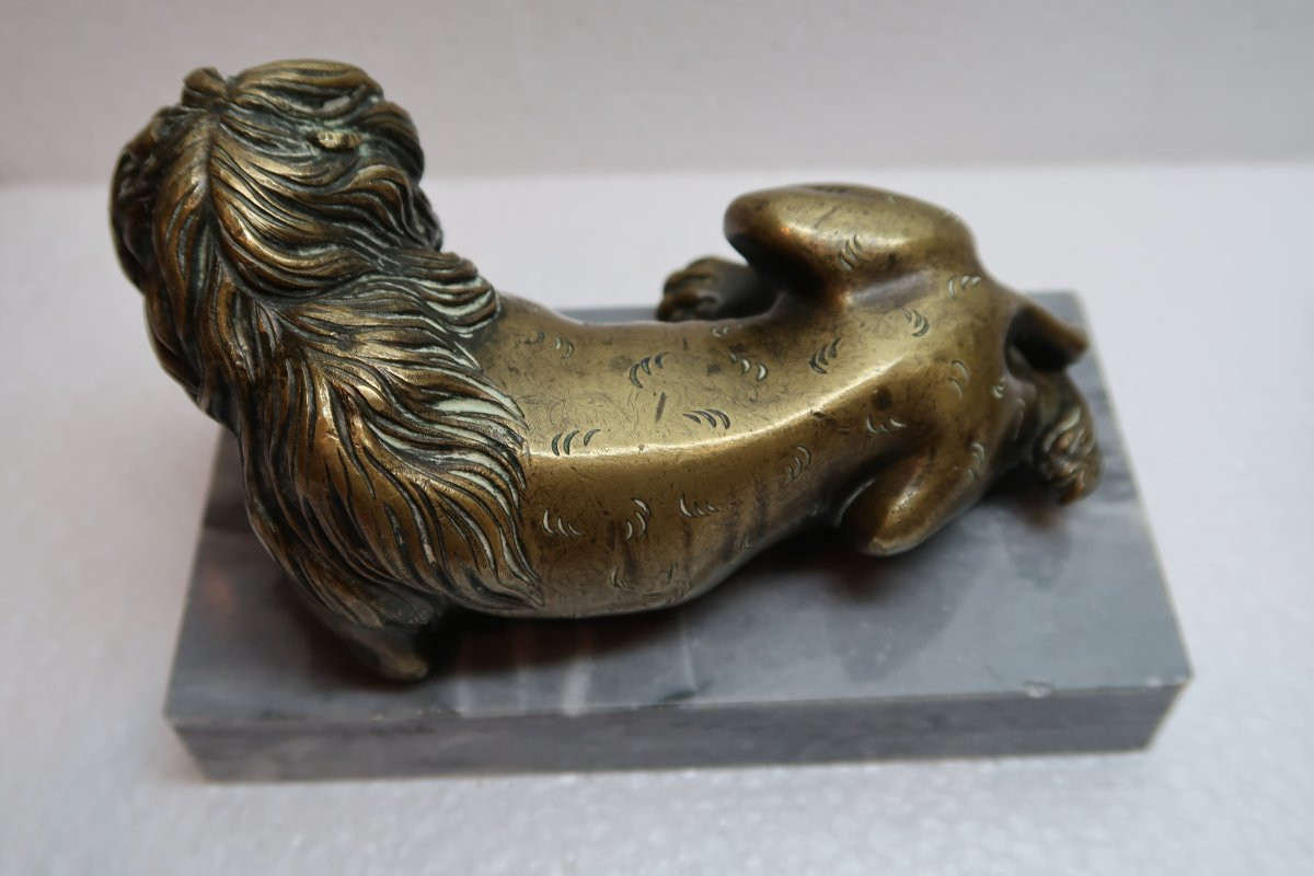 Paire De Lions En Bronze  XIX-photo-3