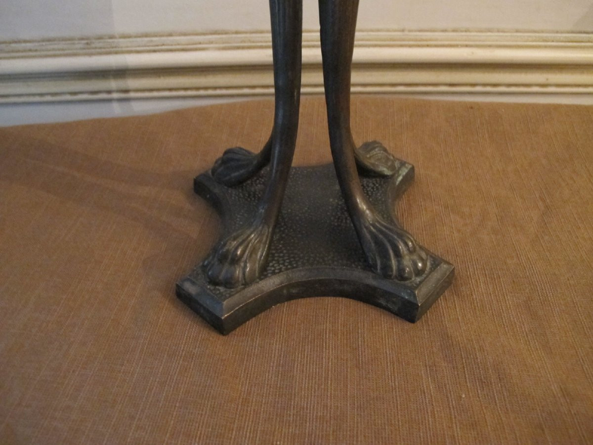 Bronze Lamp Base, Cat's Paw Model-photo-2
