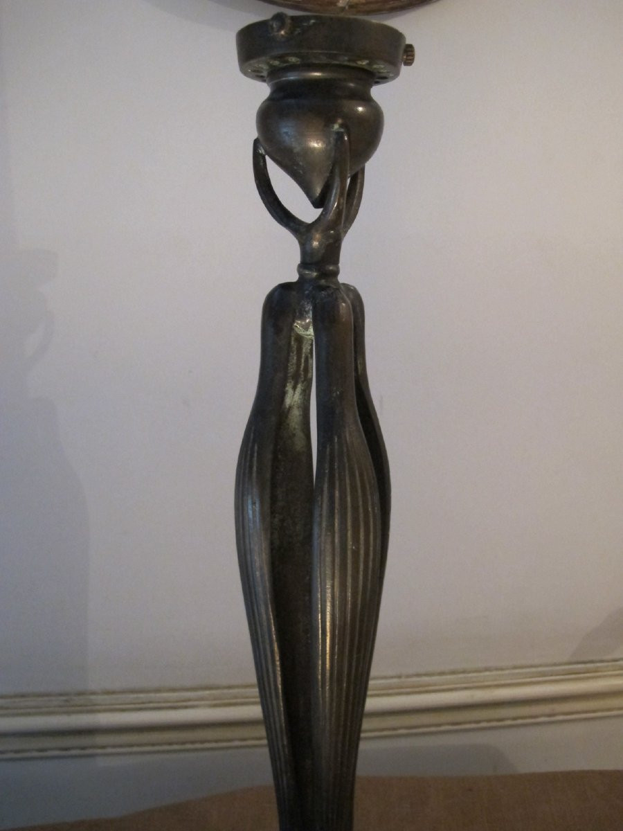 Bronze Lamp Base, Cat's Paw Model-photo-2