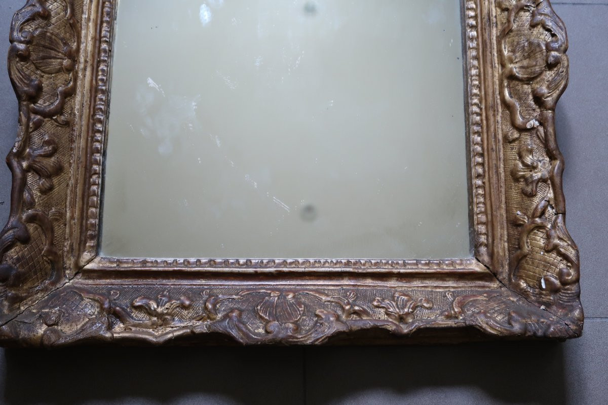 18th Century Gilded Wooden Mirror-photo-3