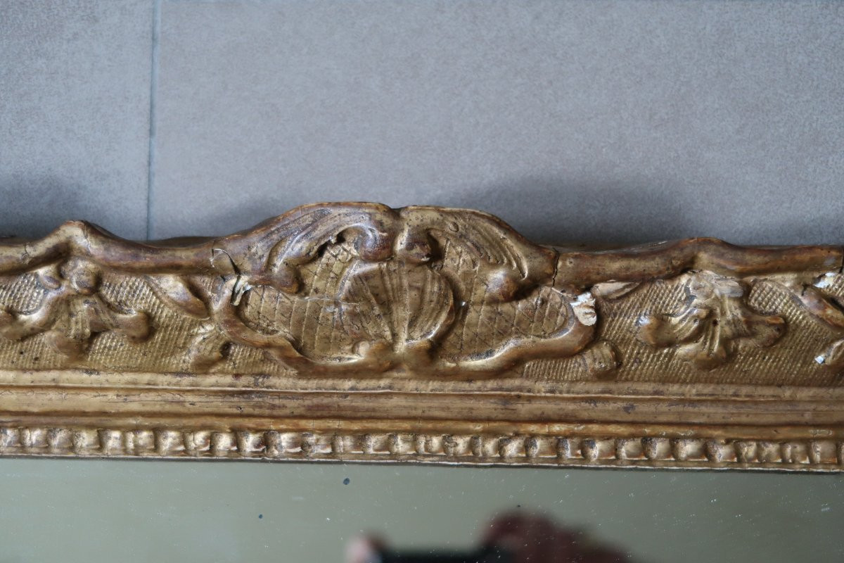 18th Century Gilded Wooden Mirror-photo-5