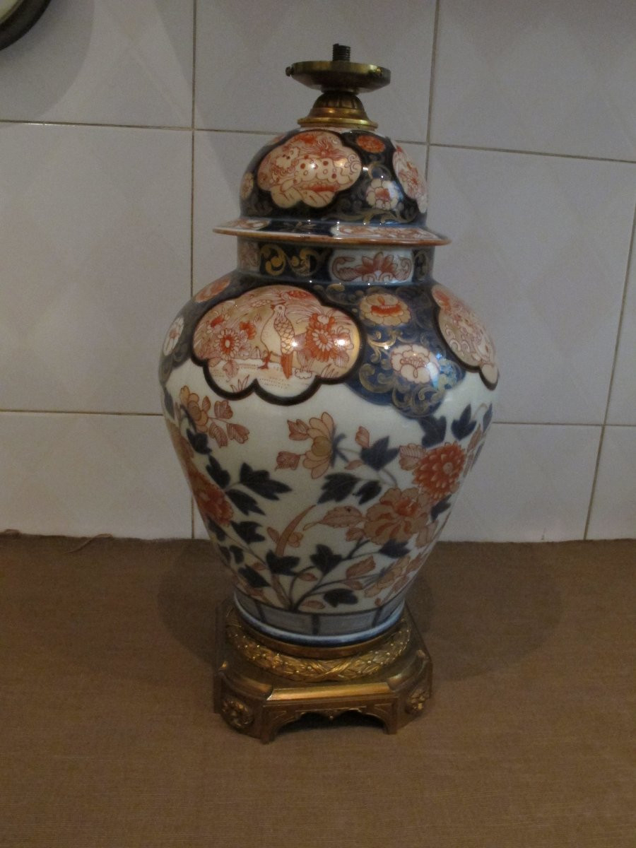 Lampe En Porcelaine Imari  XIX-photo-2