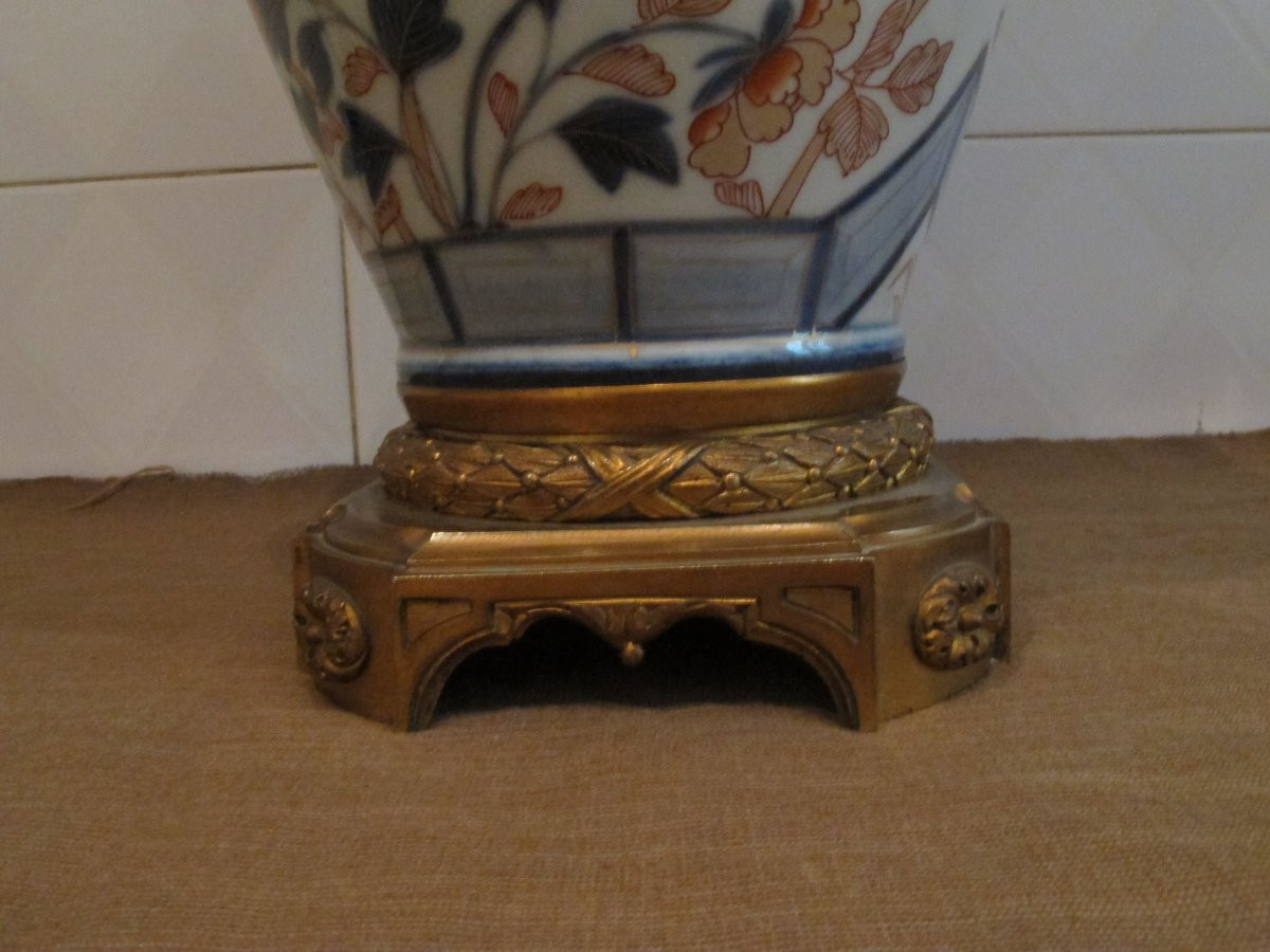 Lampe En Porcelaine Imari  XIX-photo-4