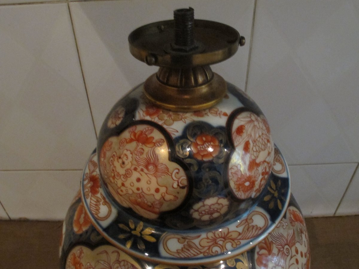 Lampe En Porcelaine Imari  XIX-photo-2