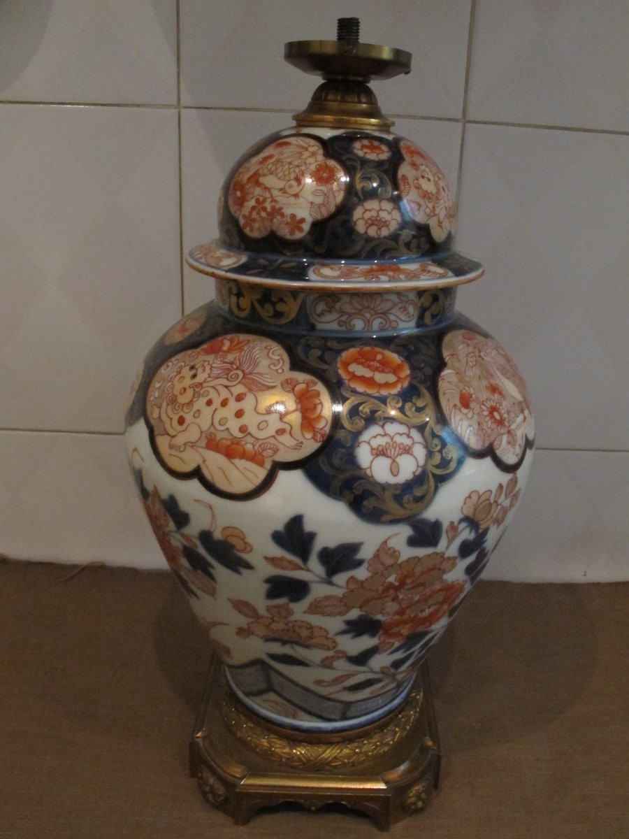 Lampe En Porcelaine Imari  XIX-photo-3