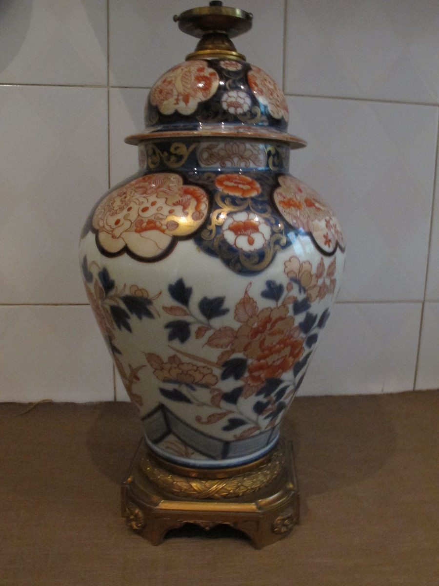 Lampe En Porcelaine Imari  XIX