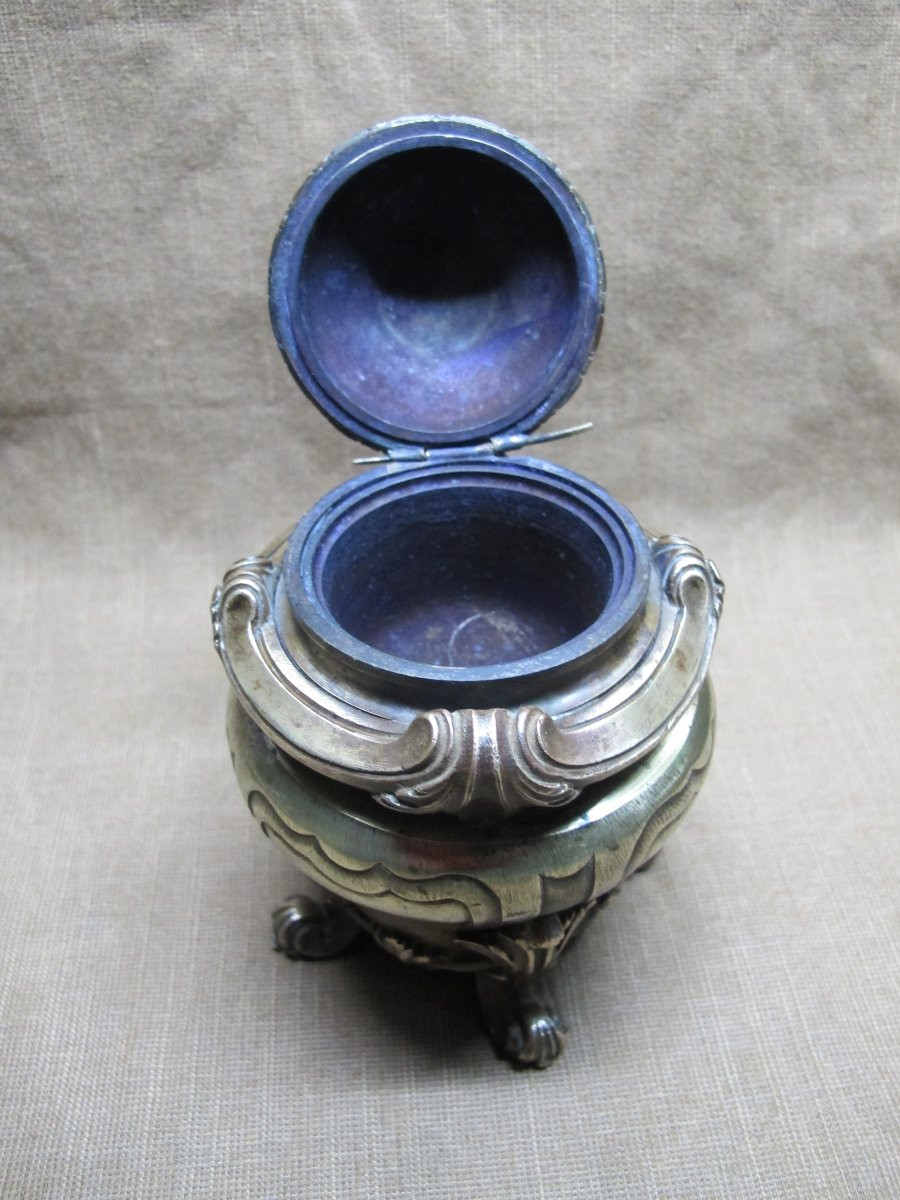 Bronze Inkwell From The Late 19th Century-photo-4