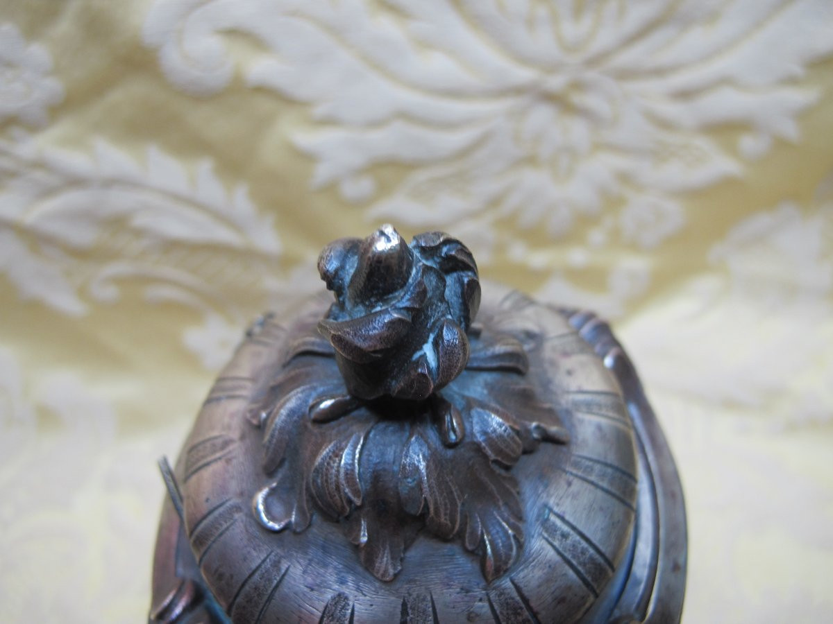 Bronze Inkwell From The Late 19th Century-photo-2