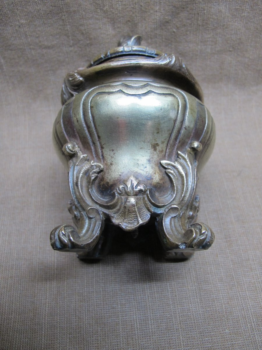 Bronze Inkwell From The Late 19th Century-photo-4