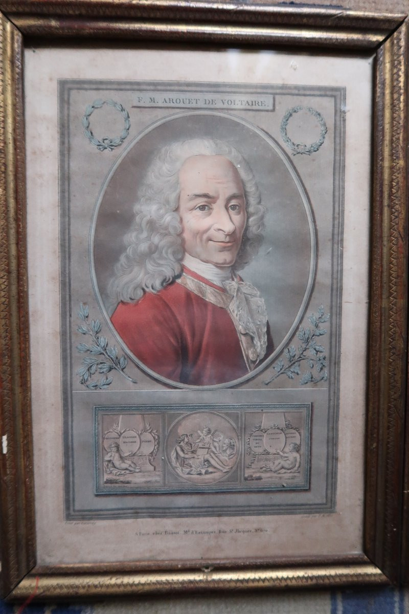 Paire de Gravures  : Voltaire et Molière-photo-5