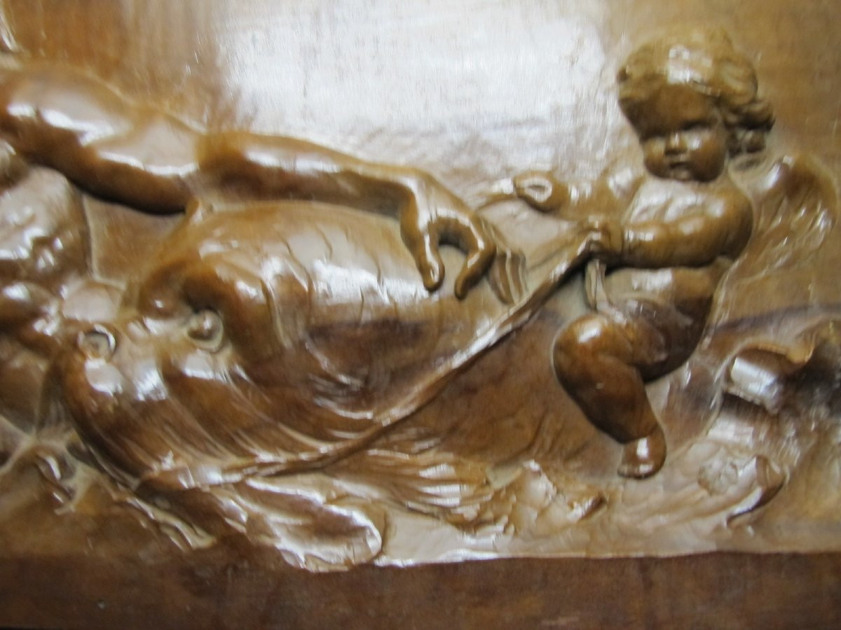 Panneau en noyer  XIX-photo-1