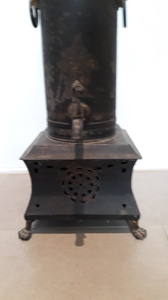 Fountain Or Samovar In Painted Sheet Metal, Restoration Period-photo-2