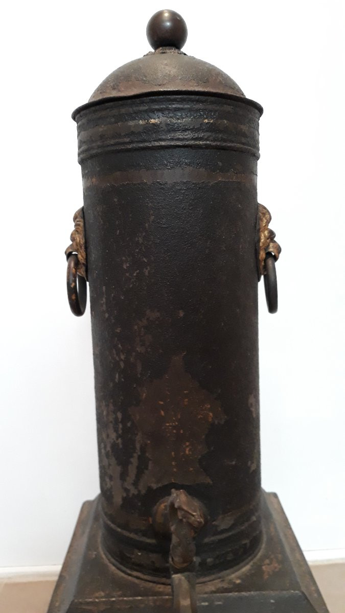 Fountain Or Samovar In Painted Sheet Metal, Restoration Period-photo-3