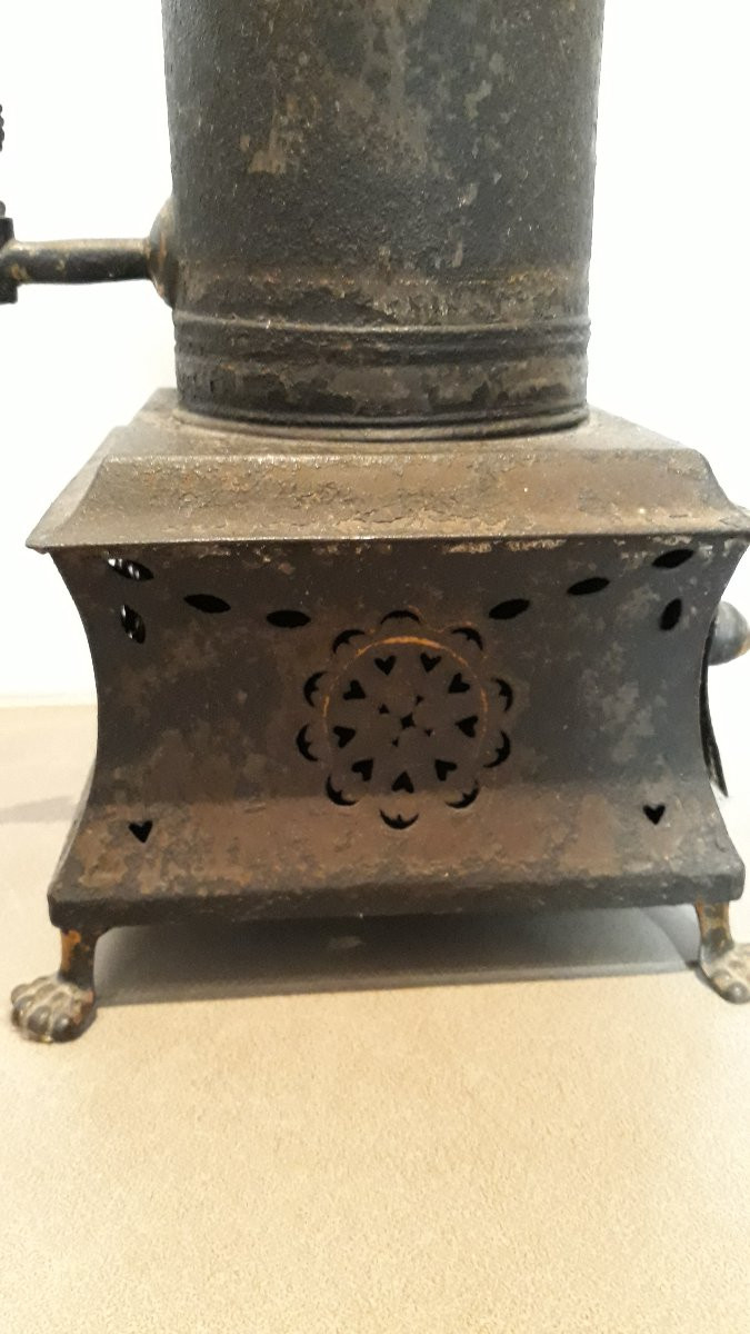 Fountain Or Samovar In Painted Sheet Metal, Restoration Period-photo-2