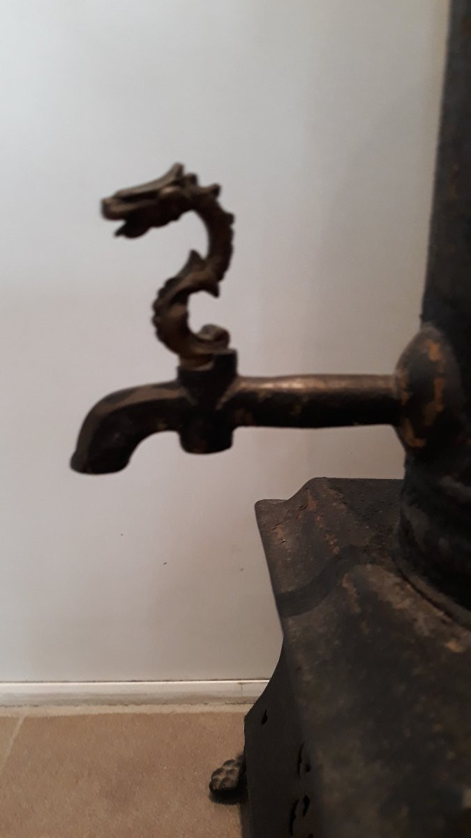 Fountain Or Samovar In Painted Sheet Metal, Restoration Period-photo-3