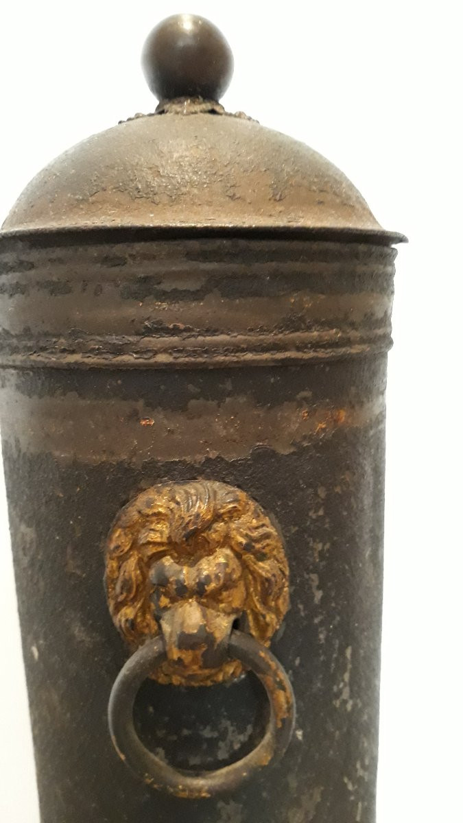 Fountain Or Samovar In Painted Sheet Metal, Restoration Period-photo-5