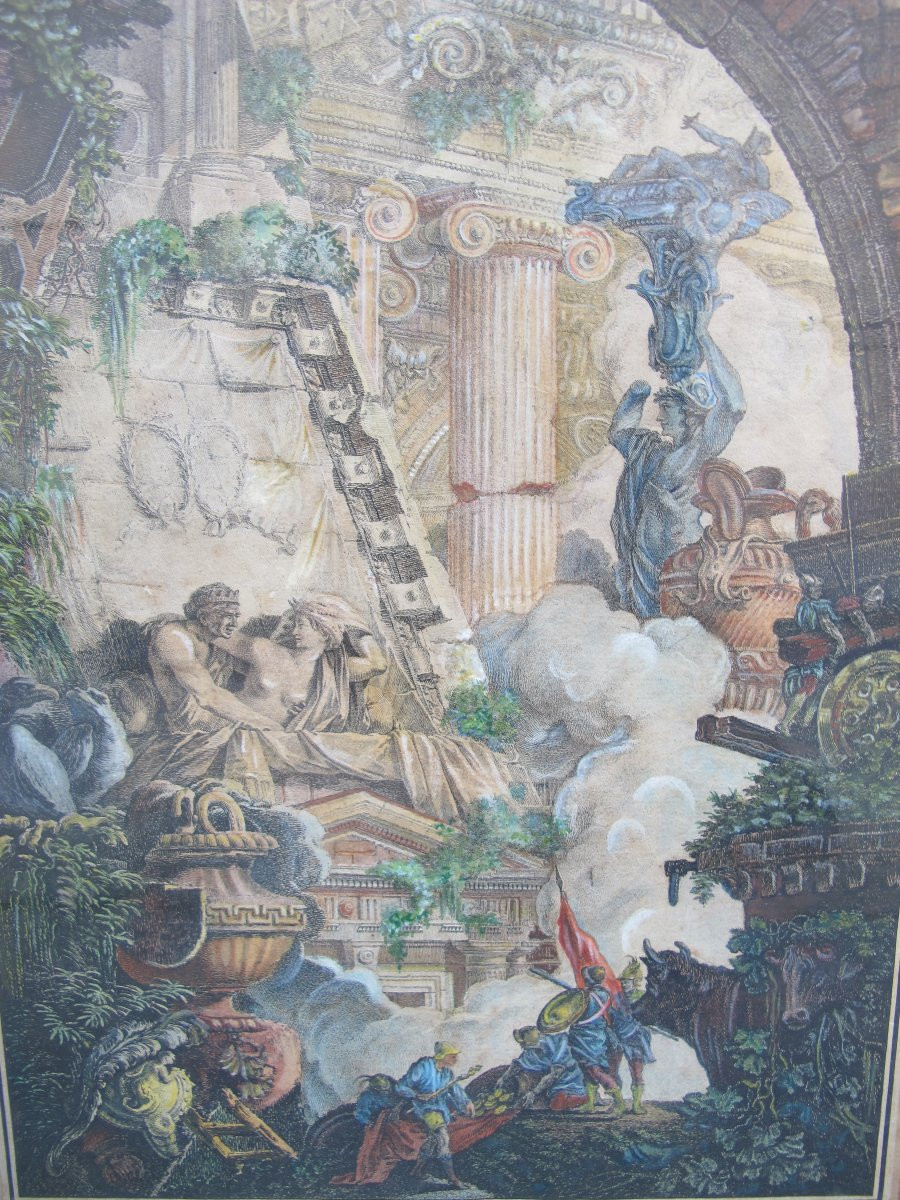 Paire de gravures à Décors Antiques Fin XVIII-photo-4