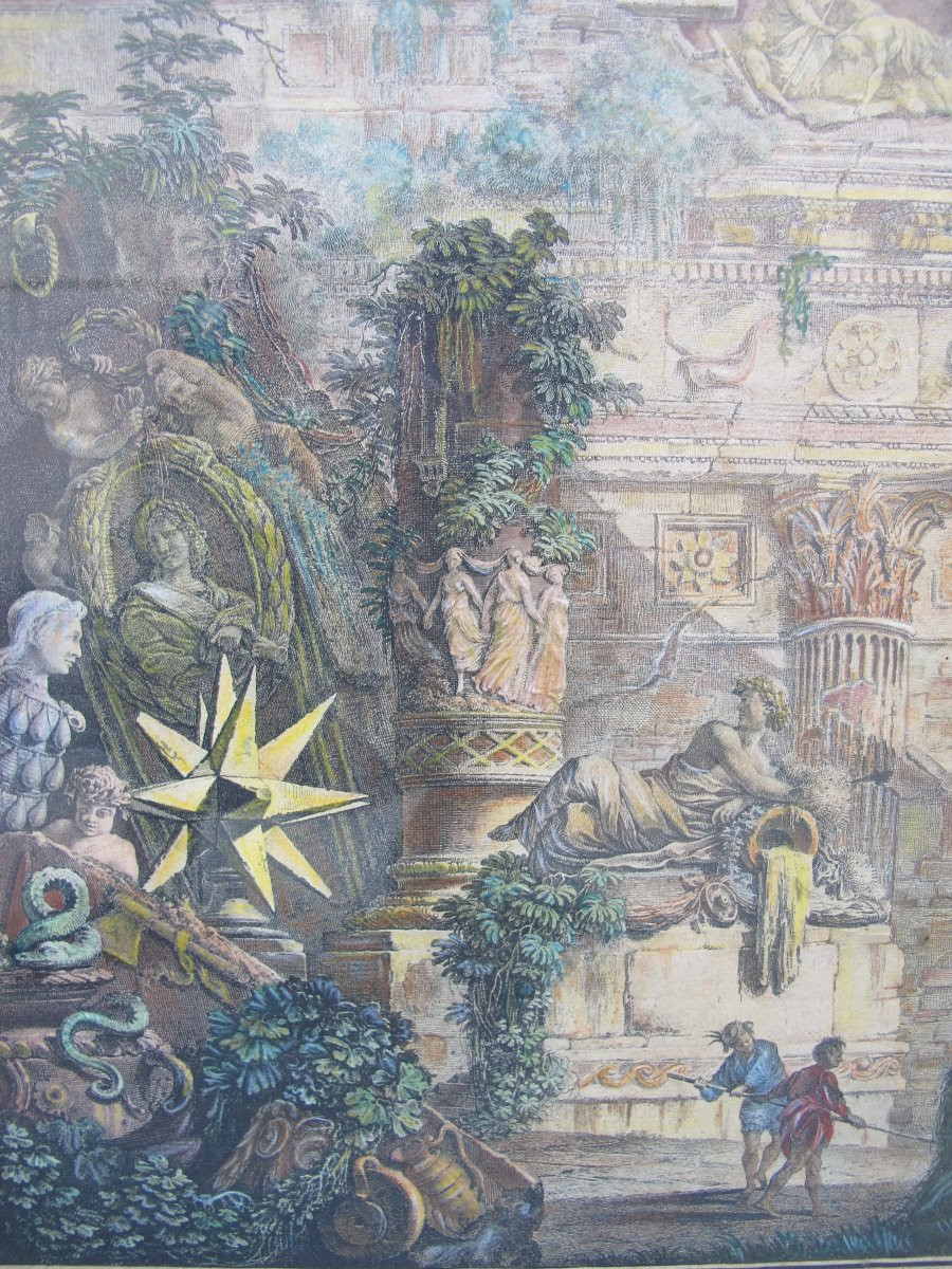 Paire de gravures à Décors Antiques Fin XVIII-photo-1