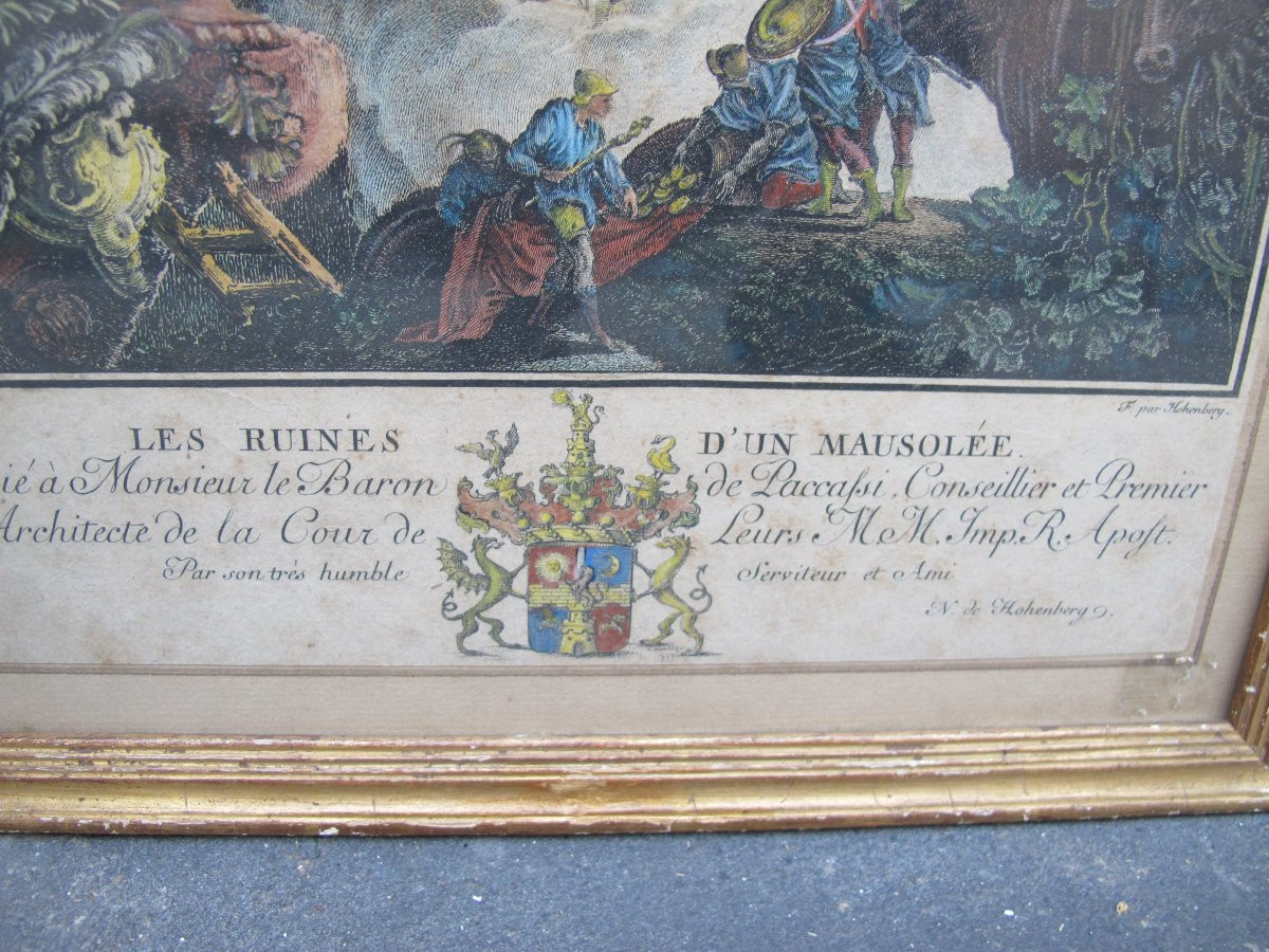 Paire de gravures à Décors Antiques Fin XVIII-photo-2
