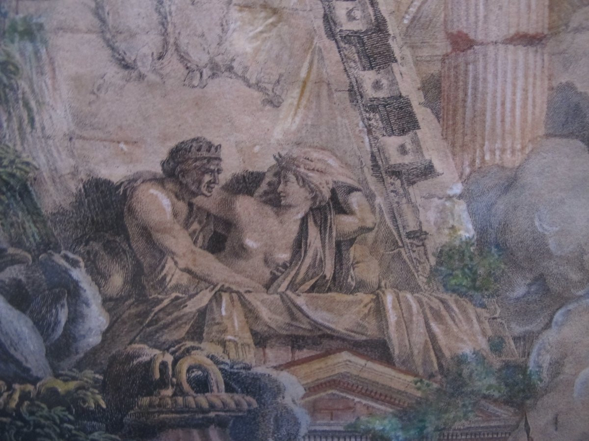 Paire de gravures à Décors Antiques Fin XVIII-photo-5