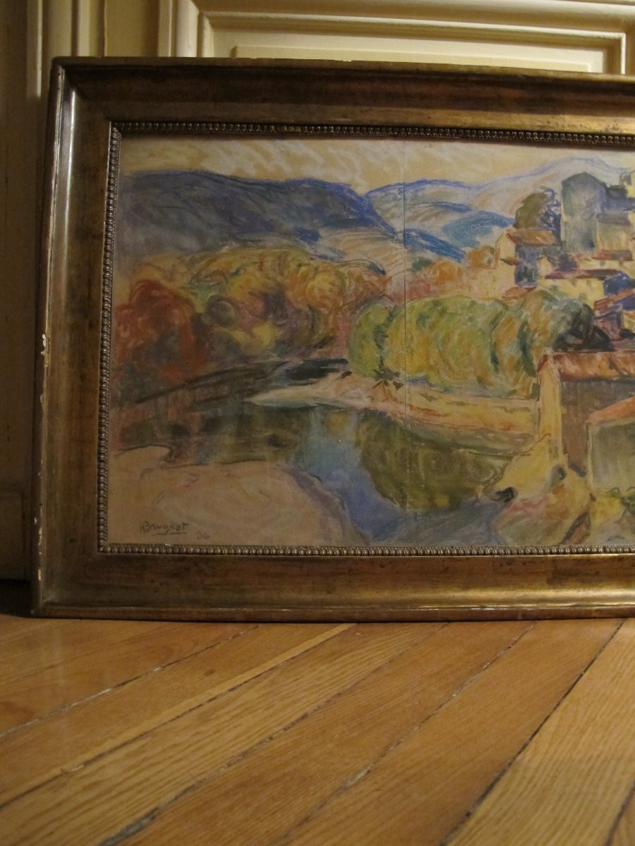 Paysage provençal  par Henri Brugnot-photo-4