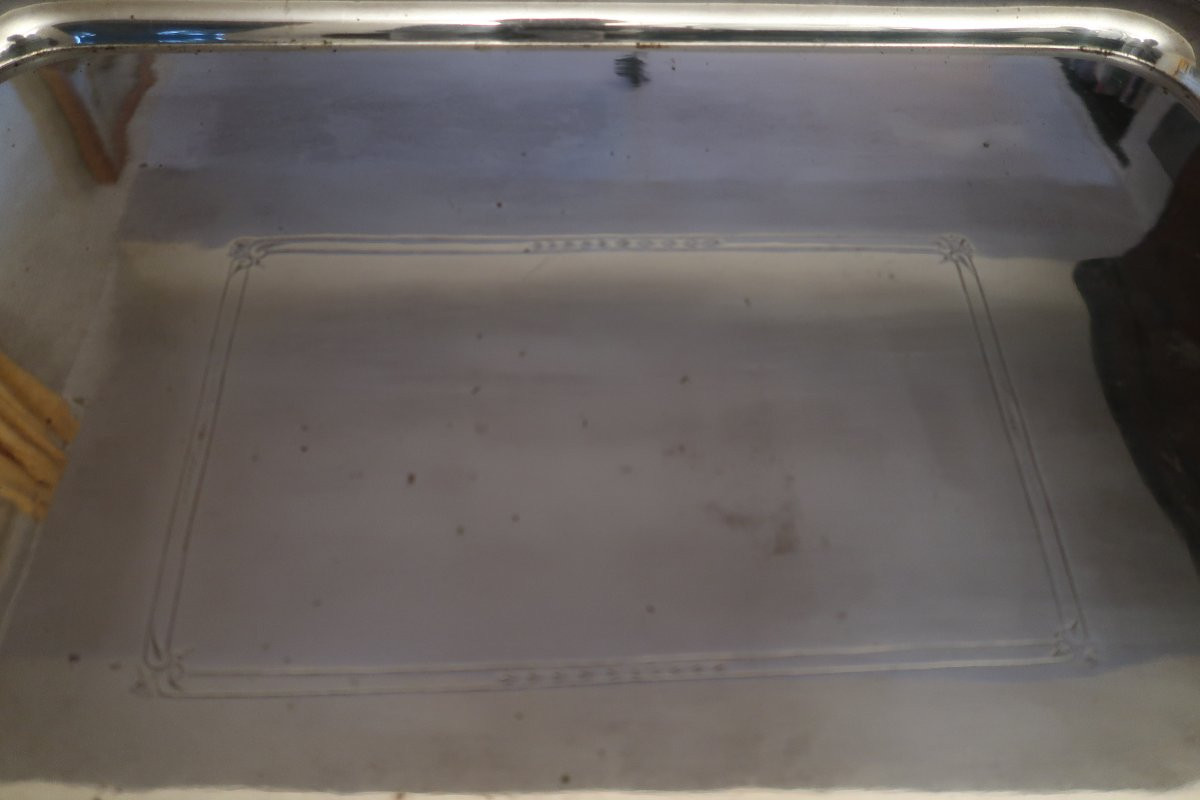 Plateau en métal argenté  XX -photo-4