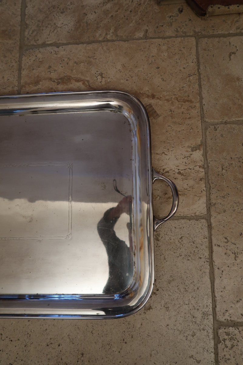 Plateau en métal argenté  XX -photo-4